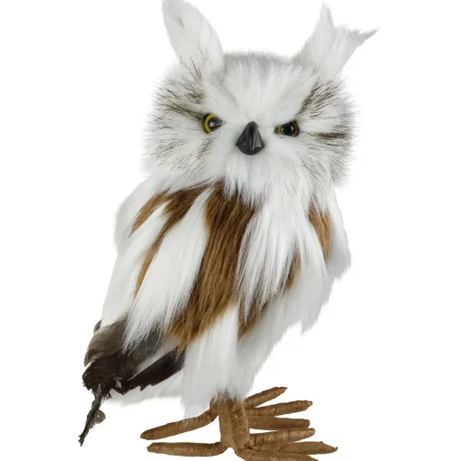 Online Standing Plush Winter Owl Christmas Figurine - 11.5" Animals