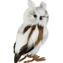 Online Standing Plush Winter Owl Christmas Figurine - 11.5