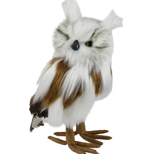 Online Standing Plush Winter Owl Christmas Figurine - 11.5" Animals