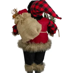 Online Standing Santa Christmas Figure with Snow Shoes and Bear - 18