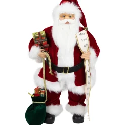 Best Standing Santa Claus with List Christmas Figure - 24" Santa Claus