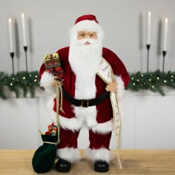 Best Standing Santa Claus with List Christmas Figure - 24" Santa Claus