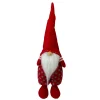 Discount Standing Santa Polka Dot Gnome Christmas Figurine - 16" - Red and Gray Gnomes