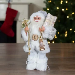 Online Standing Santa with Lantern and Presents Christmas Figure - 12" Santa Claus