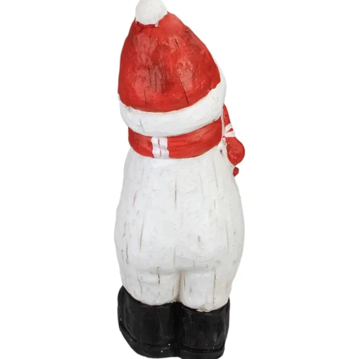 Standing Snowman Christmas Decoration - 17" - White and Red Snowmen