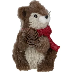 Clearance Standing Squirrel with Pinecone and Scarf Christmas Figurine - 6