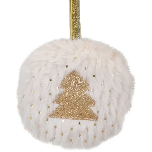 Sale Star and Christmas Tree Disc Ornaments - 3.5" - Cream and Beige - Set of 2 Garden & Floral
