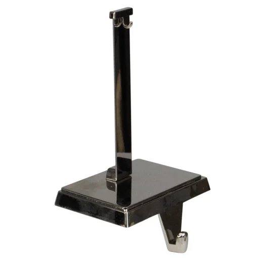Online Stocking Holder with Ornament Hanger - 7.25" - Silver Stocking Holders