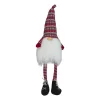 Sale Striped Christmas Santa Gnome with Dangling Legs - 23" - Red and Gray Gnomes