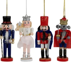 The Nutcracker Suite Christmas Figures - 5.25" - Red and Blue - Set of 4 Nutcrackers