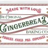 Hot The Original Gingerbread Baking Company 13.5" x 19.5" Framed Christmas Wall Decor Sign Poster in a Natural Wooden Frame with UV Acrylic and Hangers Wall