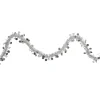 Hot Tinsel and Polka Dot Commercial Christmas Garland - 50' x 1.5" - Silver - Unlit Commercial