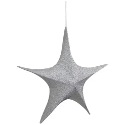 Hot Tinsel Foldable Glitter Christmas Star Outdoor Decoration - 25.5