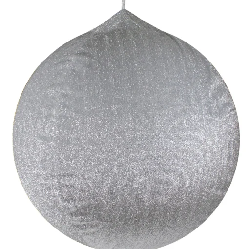 Best Tinsel Inflatable Christmas Ball Ornament Outdoor Commercial Decoration - 27.5" - Silver Commercial