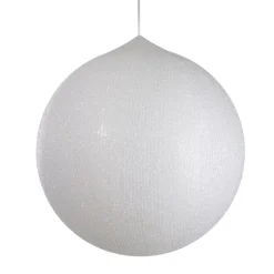 Online Tinsel Inflatable Christmas Ball Ornament Outdoor Commercial Decoration - 19.5" - White Commercial
