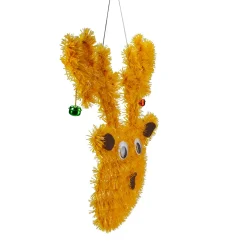 Best Tinsel Reindeer with Mini Jingle Bells Hanging Christmas Decoration - 13