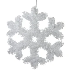 Outlet Tinsel Snowflake Christmas Window Decoration - 13.5" Window