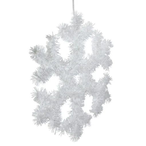 Outlet Tinsel Snowflake Christmas Window Decoration - 13.5" Window
