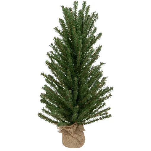 Online Traditional Scottsdale Mini Pine Artificial Christmas Tree with Burlap - 24" - Unlit Trees
