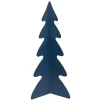 Triangular Christmas Tree with Curved Edges Decoration - 15" - Blue Trees