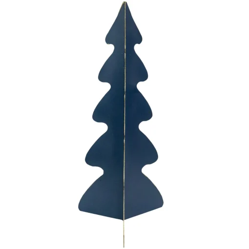Triangular Christmas Tree with Curved Edges Decoration - 15" - Blue Trees