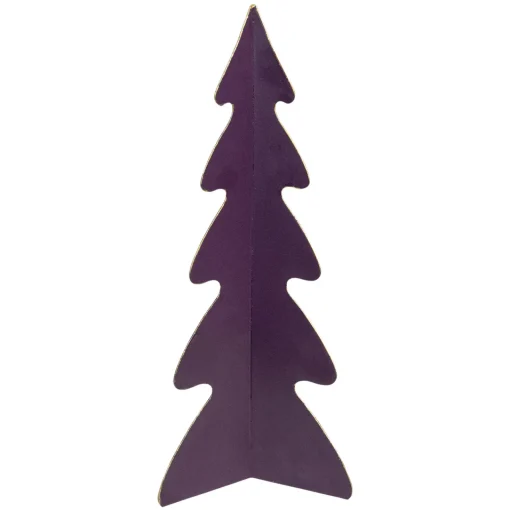 Outlet Triangular Christmas Tree with Curved Edges Decoration - 12" - Purple Trees