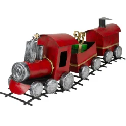 Online Triple Car Metal Train Christmas Decoration - 15