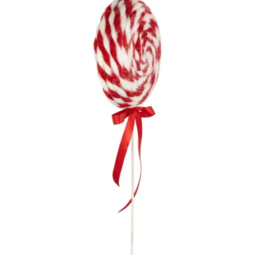 Clearance Twisted Yarn Peppermint Lollipop Christmas Pick - 19.25" Sprays, Picks & Branches