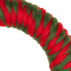 New Twisted Yarn Plush Christmas Wreath - 13.5