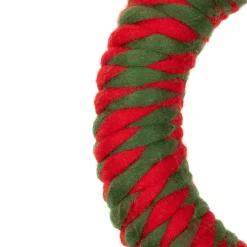 New Twisted Yarn Plush Christmas Wreath - 13.5