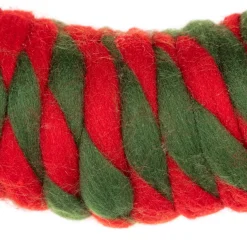 New Twisted Yarn Plush Christmas Wreath - 13.5