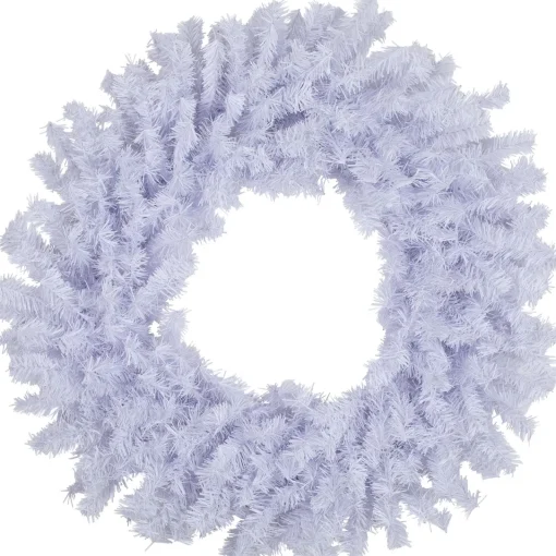 Hot White Crystal Spruce Artificial Christmas Wreath - 20" - Unlit Unlit
