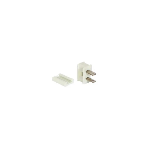 White Male Quick Zip Plug For SPT-1 18 Wire Gauge 8 Amps Accessories