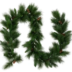 Hot White Valley Pine with Pine Cones Artificial Christmas Garland - 9' x 14" - Unlit Unlit