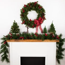 Hot White Valley Pine with Pine Cones Artificial Christmas Garland - 9' x 14" - Unlit Unlit