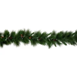 Hot White Valley Pine with Pine Cones Artificial Christmas Garland - 9' x 14