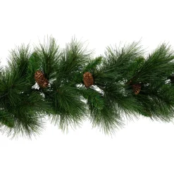 Hot White Valley Pine with Pine Cones Artificial Christmas Garland - 9' x 14