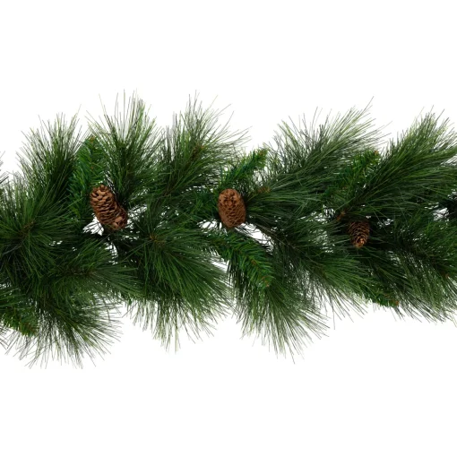 Hot White Valley Pine with Pine Cones Artificial Christmas Garland - 9' x 14" - Unlit Unlit