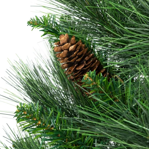 White Valley Pine with Pine Cones Artificial Christmas Wreath - 24" - Unlit Unlit
