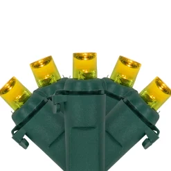 New Wide Angle LED Christmas Lights - Yellow - 33' Green Wire - 100 ct Led