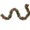 Clearance Wide Cut Tinsel Commercial Christmas Garland - 50' x 3" - Red and Green - Unlit Commercial