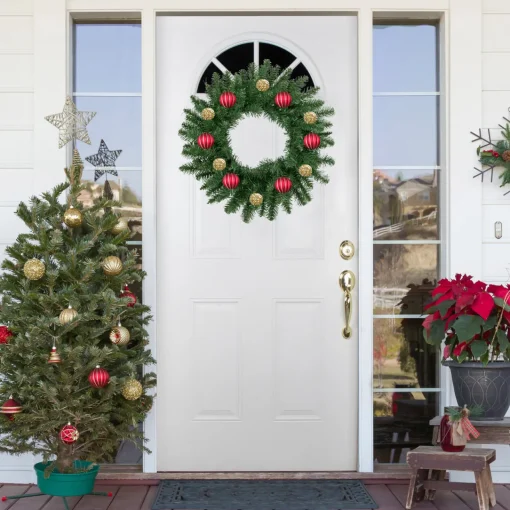 Clearance Winona Fir Artificial Christmas Wreath, 20-Inch, Unlit Unlit