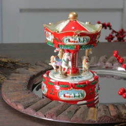 Best Winter Horses Animated Musical Christmas Carousel - 6.5