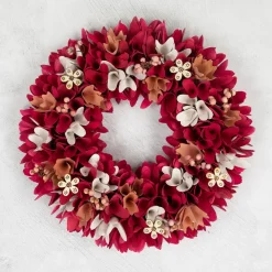New Wooden Floral Spring Wreath with Berries - 13
