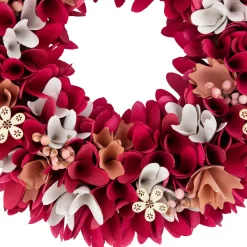 New Wooden Floral Spring Wreath with Berries - 13