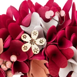 New Wooden Floral Spring Wreath with Berries - 13
