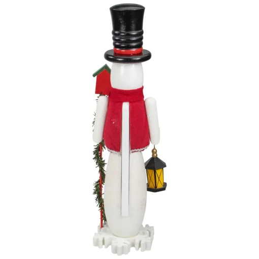 Wooden Snowman Christmas Nutcracker - 18" - White and Red Nutcrackers