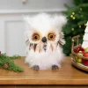 Discount Woodland Feathery Owl Christmas Tabletop Figure - 7" Animals