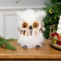 Discount Woodland Feathery Owl Christmas Tabletop Figure - 7" Animals