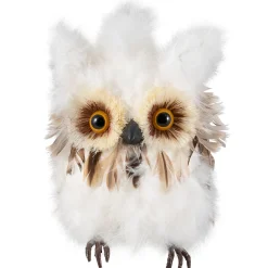 Discount Woodland Feathery Owl Christmas Tabletop Figure - 7" Animals